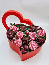Mothers Day Heart Chocolate Covered Strawberries